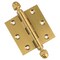 Embassy 3 x 3 Solid Brass Hinge, Satin Brass Finish with Acorn Tips 3030US4A-1 - alternate 1